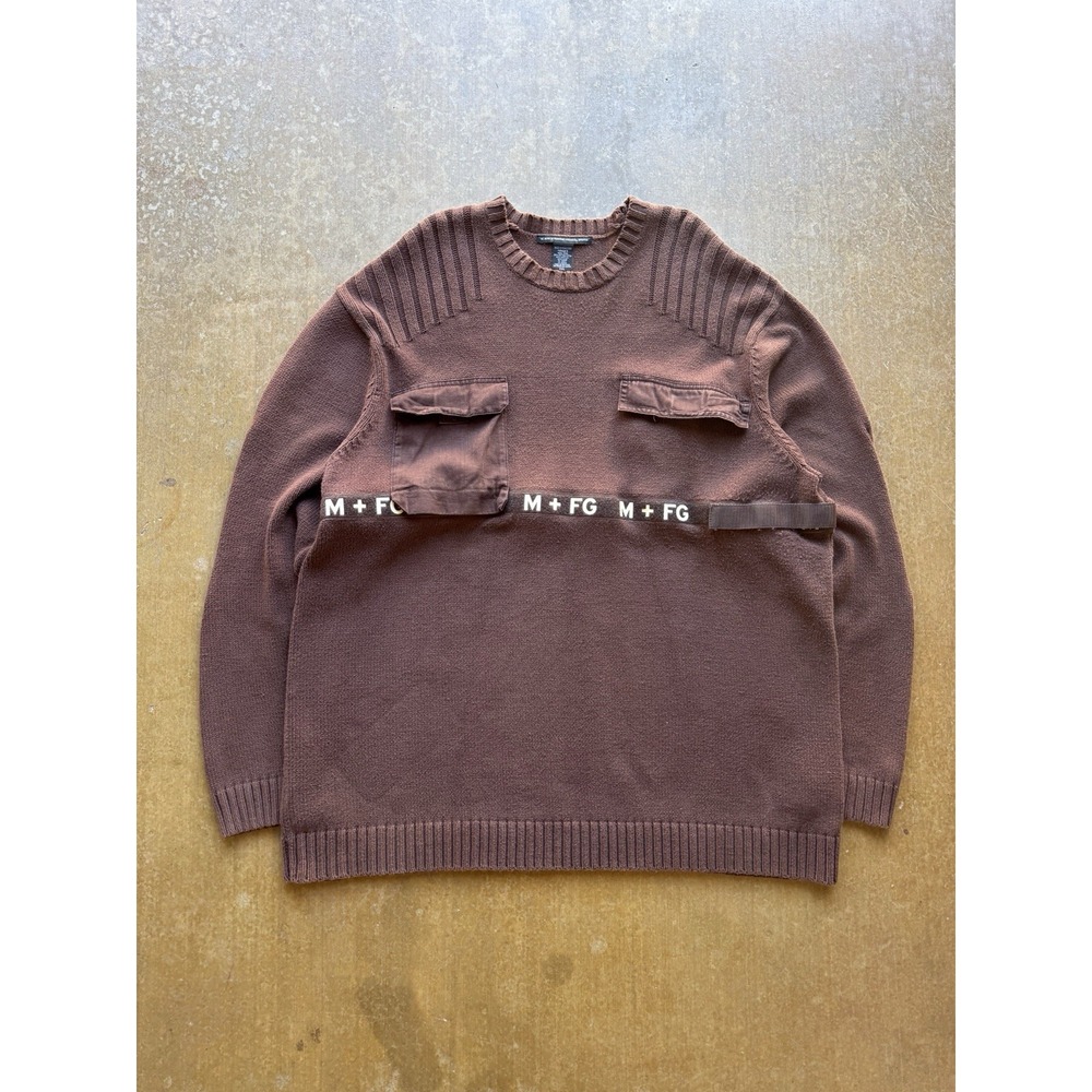 Vintage Marithe Francois Girbaud Knitted Sweater Strap M+FG (XXL) Skater Brown